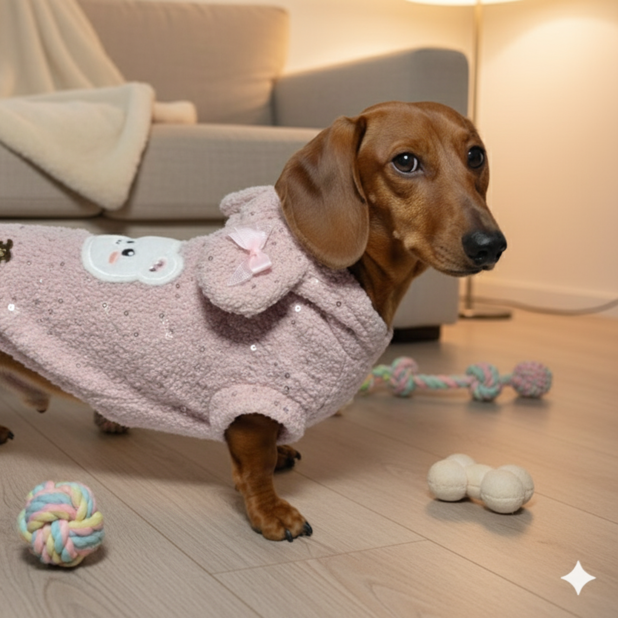 Felpa Invernale Teddy Chocolate per Cani